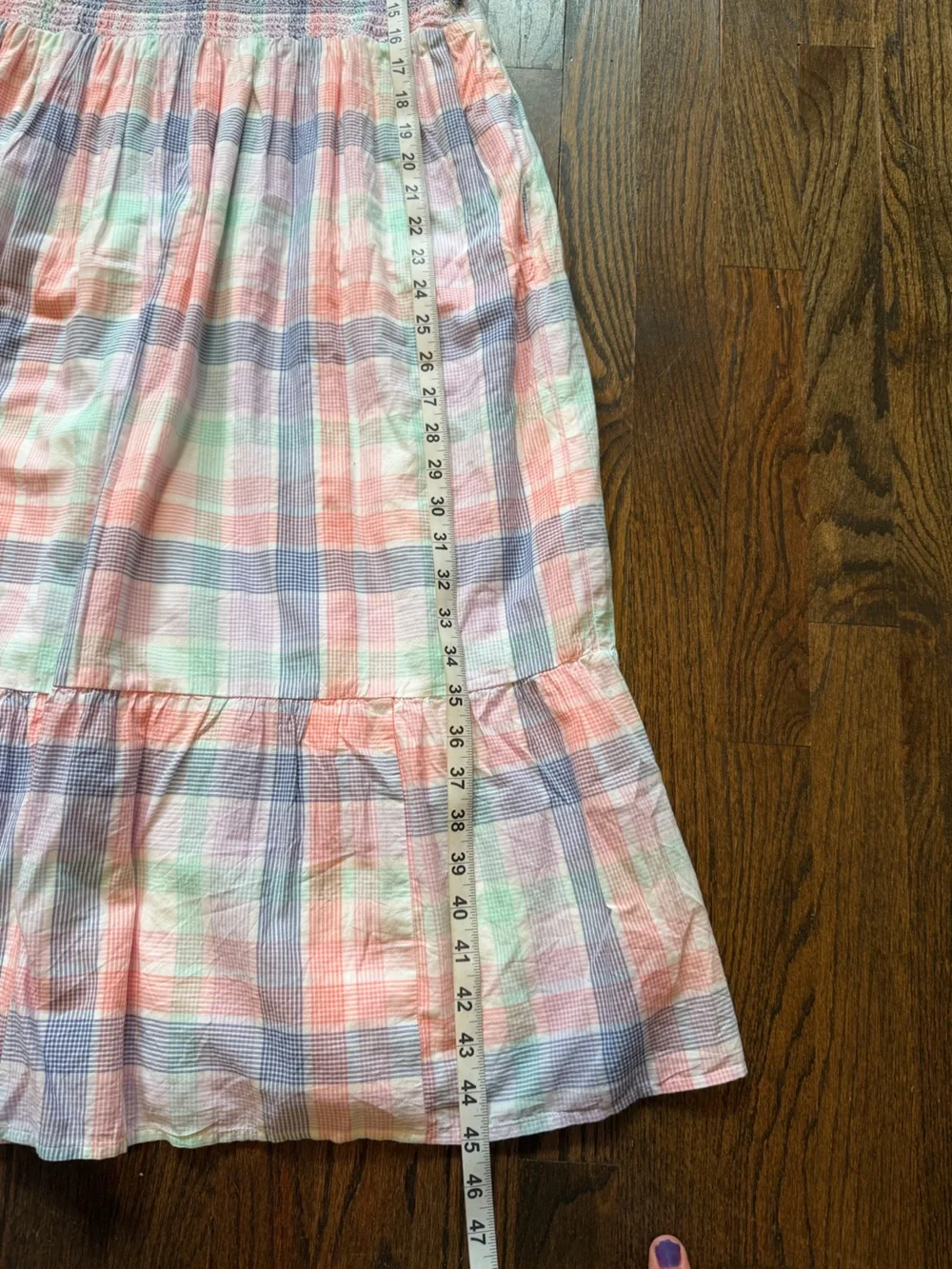 J. Crew Pastel Plaid Sleeveless Midi Dress
